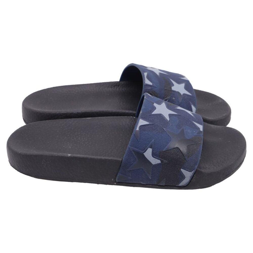 Valentino Denim Stars Slide Sandals in Blue Rubber